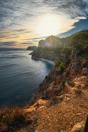 panoramic view of the sea bayの写真素材