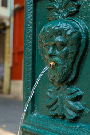 drinking small fountain in the city