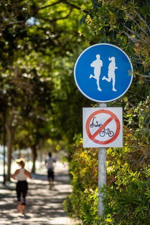 road signs in the park