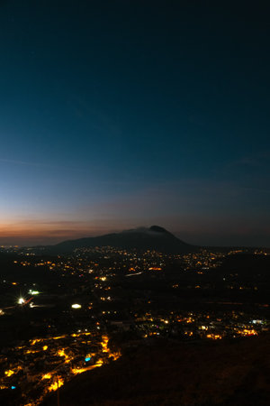 Night City Lights View from Gooraの写真素材