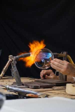 Glassblowing workの写真素材