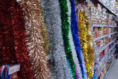 A variety of New Years toys in the storeの写真素材