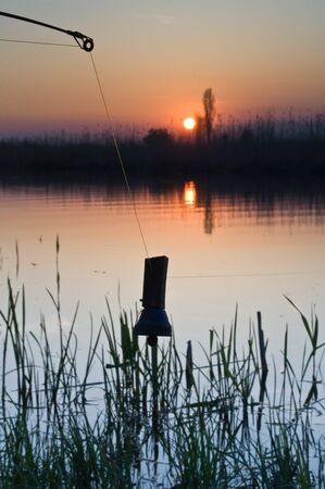 Sunset by the Riverの写真素材