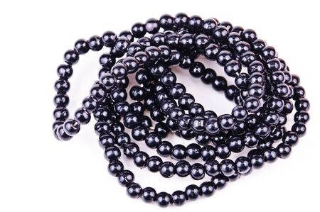 Necklaces of colored balls. Close-up Photosの写真素材