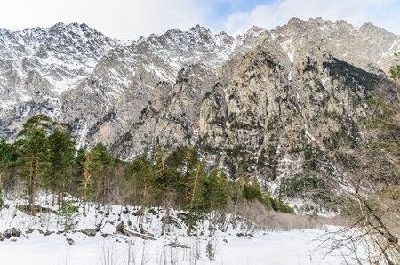 Snow-covered mountains  Stock Photo of mountain scenery