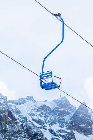 Single ski liftの写真素材