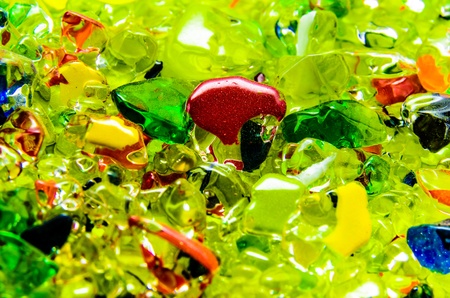 Texture of small colored glass. Photo Close-upの写真素材