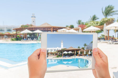 Photographing mobile device. Photo for microstockのeditorial素材