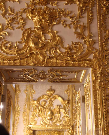 View to room in Catherine palace . Saints-Petersburgのeditorial素材