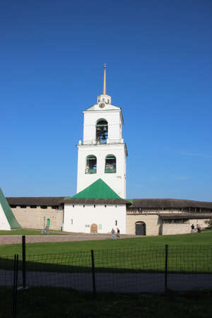 View to cathedral in Pskov fortressのeditorial素材
