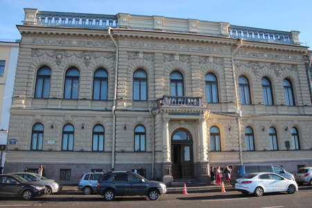 View to wedding Palace in city. Saints-Petersburgのeditorial素材