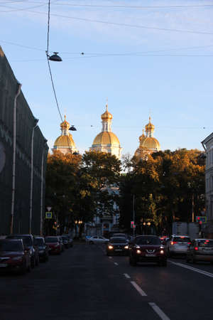 View in street to Nikolsky (Navel) cathedralのeditorial素材