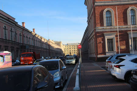 View in street . Saints-Petersburg .のeditorial素材
