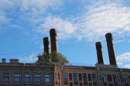 View to first power station in Saints-Petersburgのeditorial素材