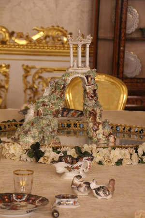 View to table in diner hall .Pushkinのeditorial素材