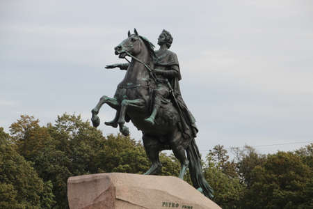 Horseman Great Peter . Saints-Petersburgのeditorial素材