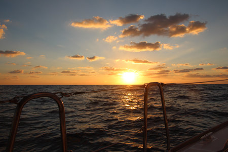 sea, an hour before sunset. complete calmness. wave
golden hour of sunset.の写真素材