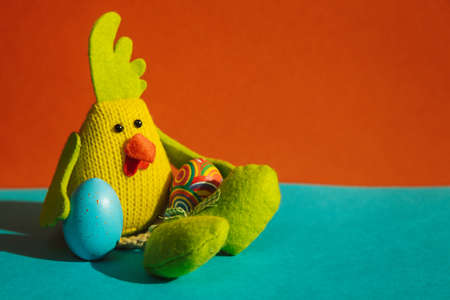 Easter eggs. Background for advertising. The concept of holidays.の写真素材