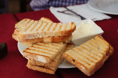 Bread and garlic mayonnaise sauce  alioli 