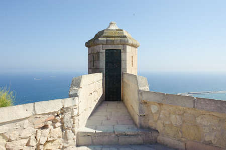 Watchtower and Meiterranean sea, Alicanteの写真素材