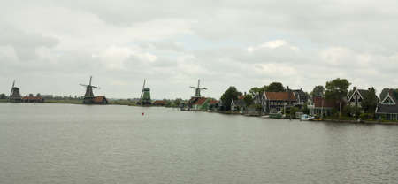 Windmills of the Zaanse Schans, Hollandの写真素材