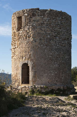 Ancient windmill in Javea, Spainの写真素材
