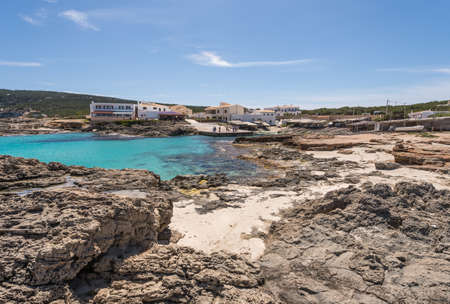 Es CalÃ³ port in Formentera island boats railwaysの写真素材