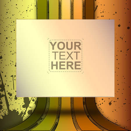 Vintage style stripes vector with a nice billboard on topのイラスト素材