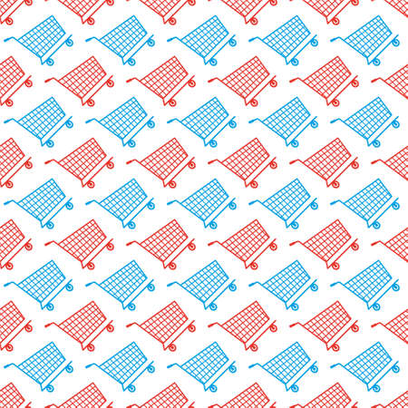 pattern made with little shopping carts