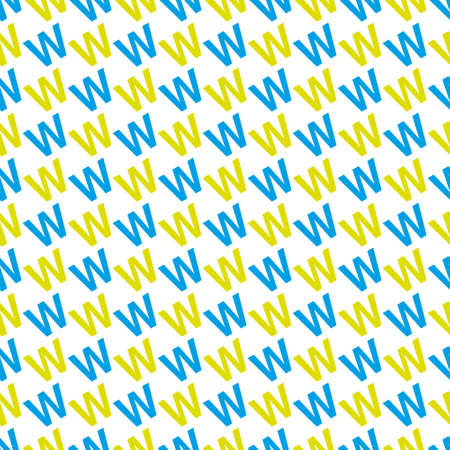 Vector pattern made with the letter W