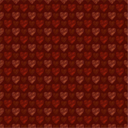 Vector pattern made with heartsのイラスト素材