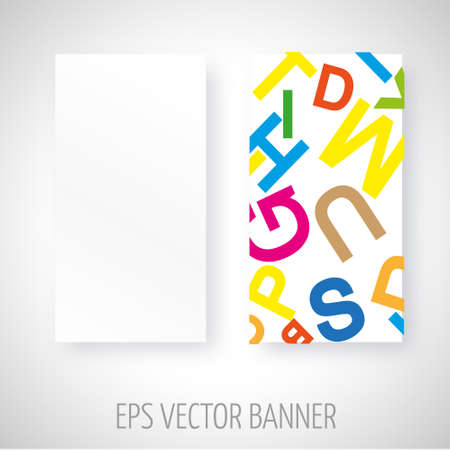 Vector banner with colorful lettern decorationのイラスト素材