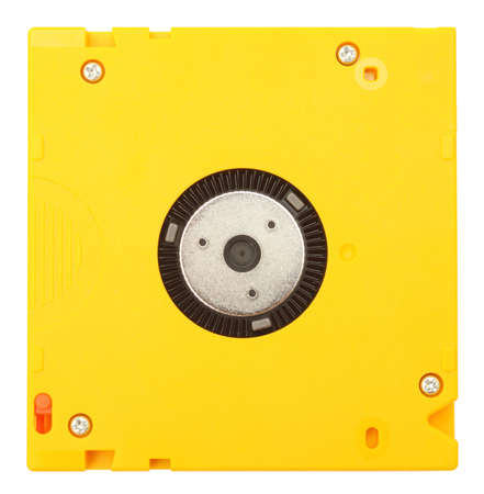 Data cartridge isolated on white. Top view.