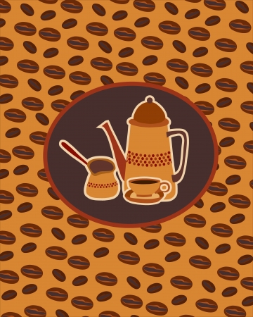 background with Turkish coffeeのイラスト素材