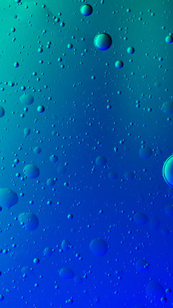 Gradient oil bubble in water background