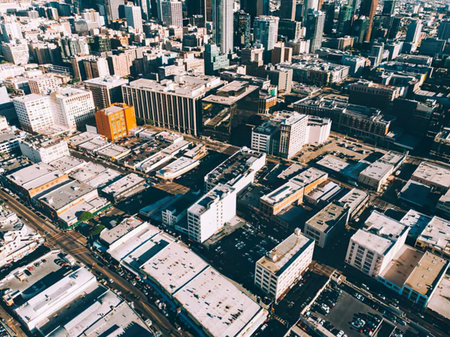 Aerial view of the city of San Francisco, California, USA