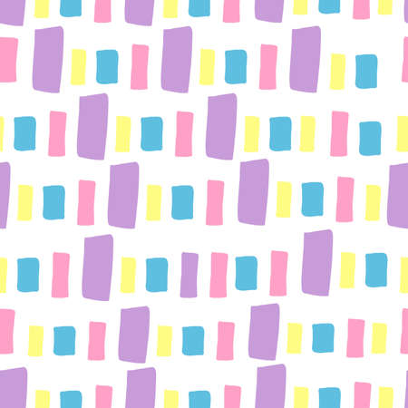 Bright stripes of pastel colors. Vector seamless pattern.のイラスト素材