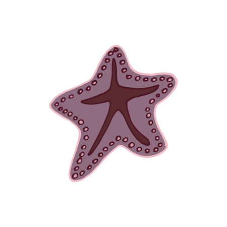 starfish sea vector isolated hand drawing sketch pinkのイラスト素材