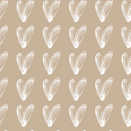 vector seamless pattern small heartsのイラスト素材