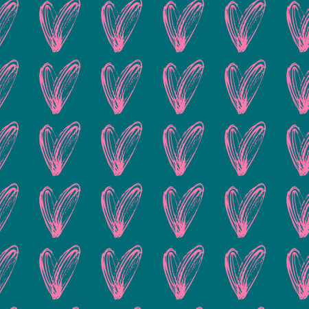 vector seamless pattern small hearts