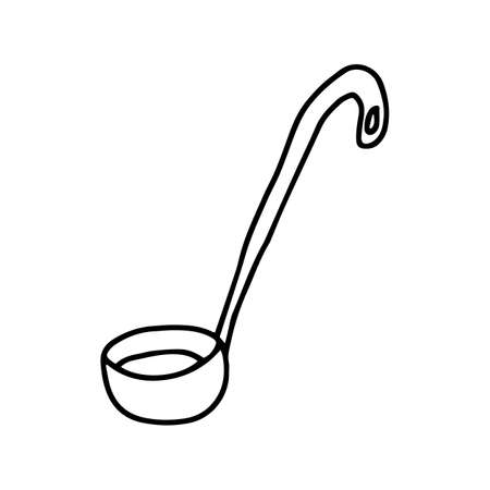 vector kitchen ladle whipping cooking food. Colored kitchen utensils pink blue yellowのイラスト素材