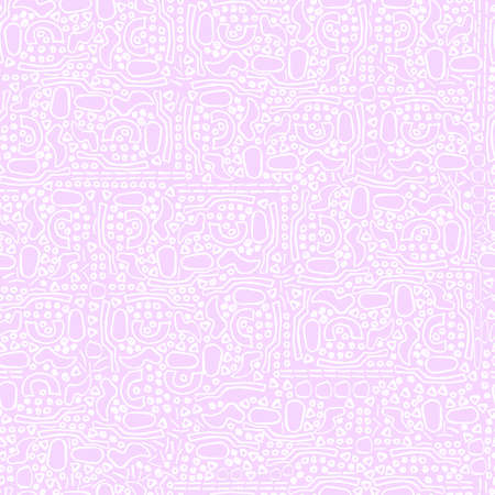 vector seamless pattern Abstract Modern Shapes. Simple geometric pattern with different figures. Artistic folk shapes.のイラスト素材