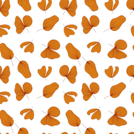 autumn leaves vector seamless pattern. background for fabrics, prints, packaging and postcardsのイラスト素材