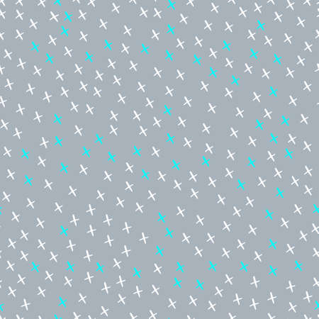 vector seamless pattern irregular crosses x on a backgroundのイラスト素材