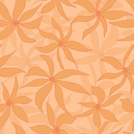 vector seamless pattern flowers. Botanical illustration for wallpaper, textile, fabric, clothing, paper, postcardsのイラスト素材