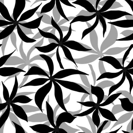 vector seamless pattern flowers. Botanical illustration for wallpaper, textile, fabric, clothing, paper, postcardsのイラスト素材