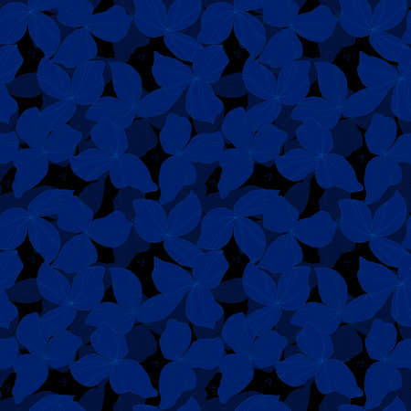 vector seamless pattern with leaves. Botanical illustration for wallpaper, textile, fabric, clothing, paper, postcardsのイラスト素材