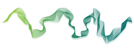 Abstract wave element for design. Digital frequency track equalizer. Stylized abstract wave lines background. vector illustration. Curved wavy line, smooth stripe.のイラスト素材