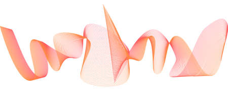 Abstract wave element for design. Digital frequency track equalizer. Stylized line art background....