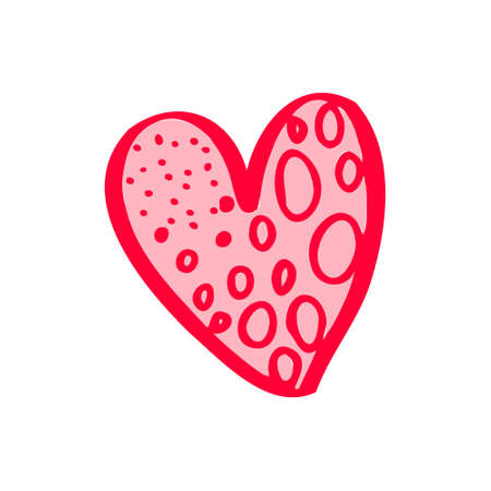 heart contour hand drawing with a brush background. Love pattern, postcard, heart abstract background. vector of hearts with Valentine's Day 14 February. Background for invitations and scrapbookinのイラスト素材
